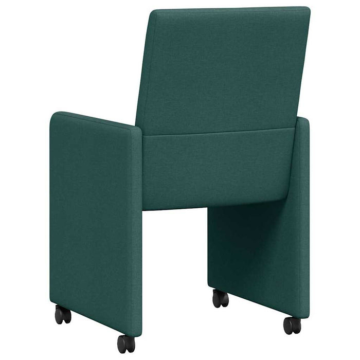 Scaune de dining cu roți 2 pcs Verde închis 57 x 66 x 94 cm - WALTI WALTI