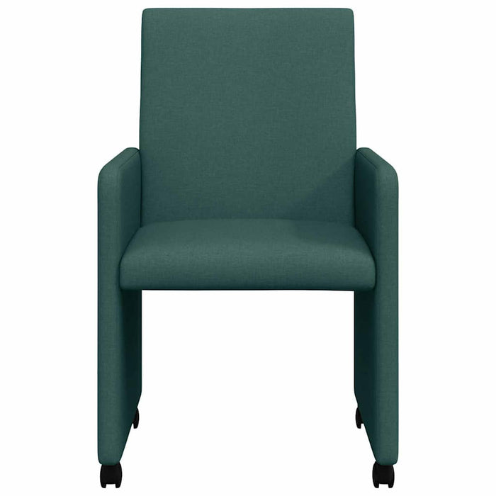 Scaune de dining cu roți 2 pcs Verde închis 57 x 66 x 94 cm - WALTI WALTI