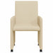 Scaune de dining cu roți 2 pcs Crem 57 x 66 x 94 cm țesătură - WALTI WALTI