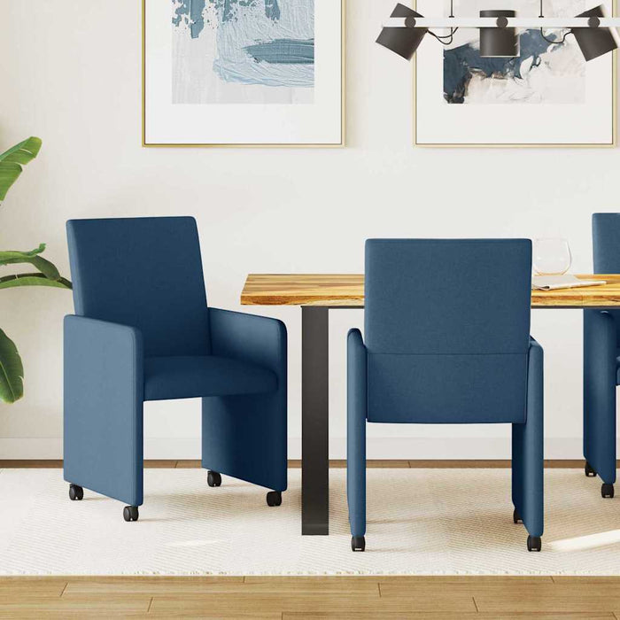 Scaune de dining cu roți cu roți 2 pcs albastru 57 x 66 x 94 cm - WALTI WALTI