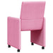 Scaune de dining cu roți 2 pcs Roz 57 x 66 x 94 cm țesătură - WALTI WALTI