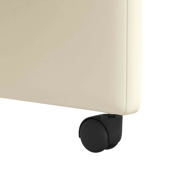 Scaune de dining cu roți cu roți 2 pcs Crem 57 x 66 x 94 cm - WALTI WALTI