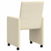 Scaune de dining cu roți cu roți 2 pcs Crem 57 x 66 x 94 cm - WALTI WALTI