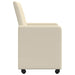 Scaune de dining cu roți cu roți 2 pcs Crem 57 x 66 x 94 cm - WALTI WALTI