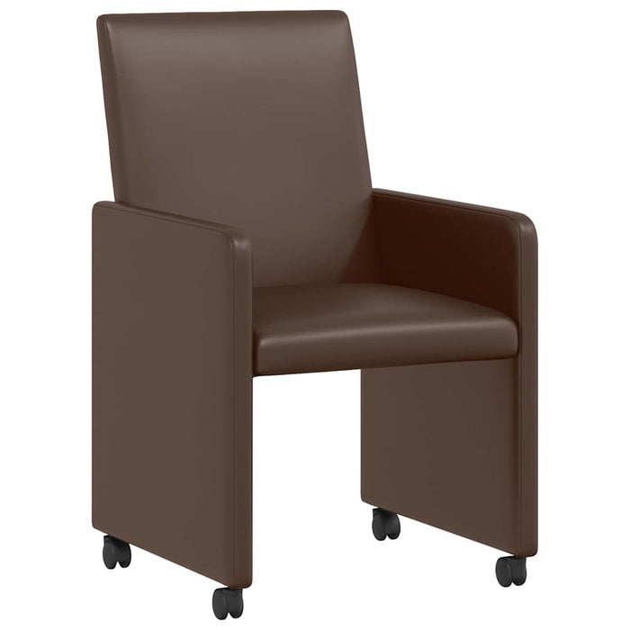 Scaune de dining cu roți cu roți 2 pcs Maro 57 x 66 x 94 cm - WALTI WALTI