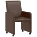 Scaune de dining cu roți cu roți 2 pcs Maro 57 x 66 x 94 cm - WALTI WALTI