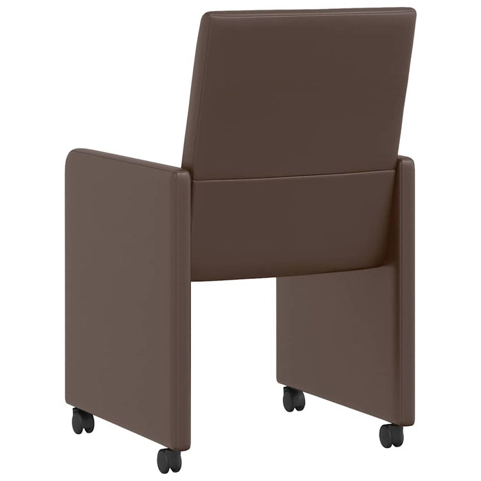 Scaune de dining cu roți cu roți 2 pcs Maro 57 x 66 x 94 cm - WALTI WALTI