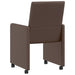 Scaune de dining cu roți cu roți 2 pcs Maro 57 x 66 x 94 cm - WALTI WALTI