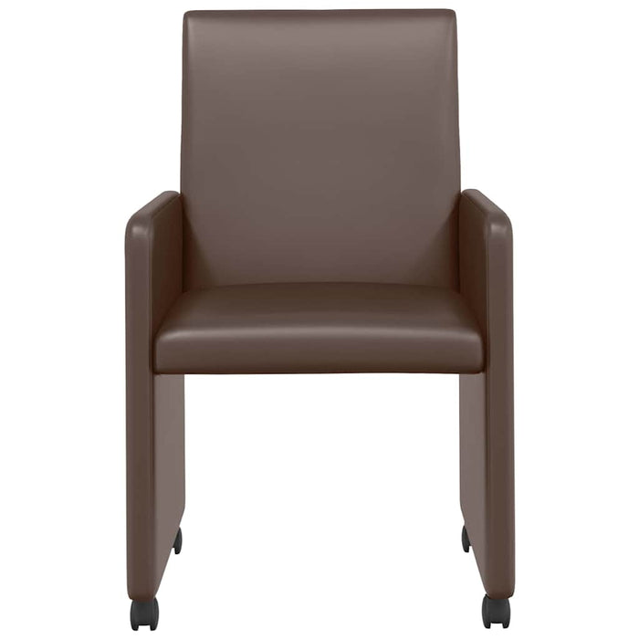 Scaune de dining cu roți cu roți 2 pcs Maro 57 x 66 x 94 cm - WALTI WALTI