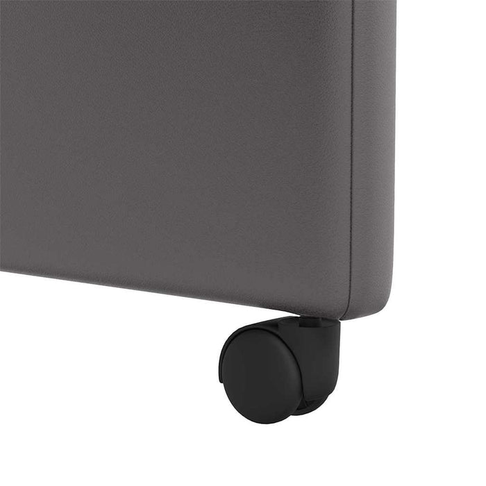 Scaune de dining cu roți cu roți 2 pcs Gri 57 x 66 x 94 cm - WALTI WALTI