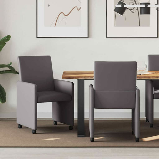 Scaune de dining cu roți cu roți 2 pcs Gri 57 x 66 x 94 cm - WALTI WALTI