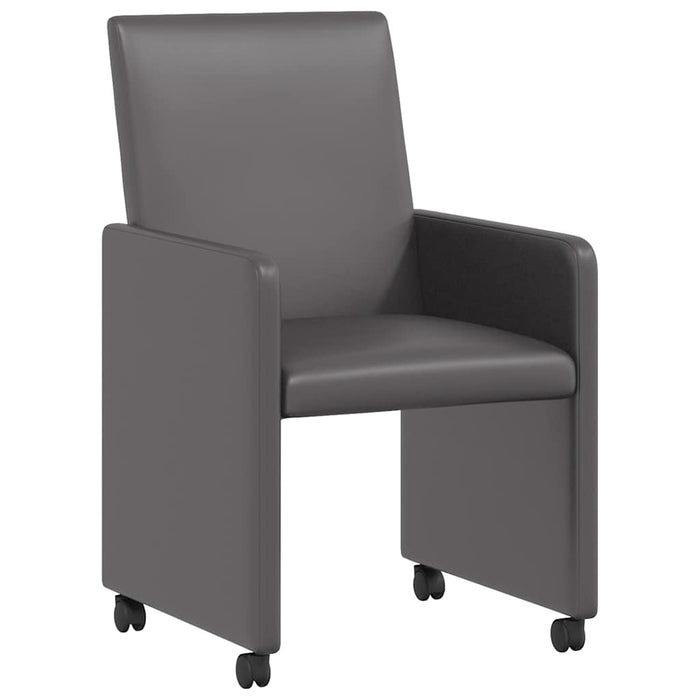 Scaune de dining cu roți cu roți 2 pcs Gri 57 x 66 x 94 cm - WALTI WALTI