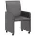 Scaune de dining cu roți cu roți 2 pcs Gri 57 x 66 x 94 cm - WALTI WALTI