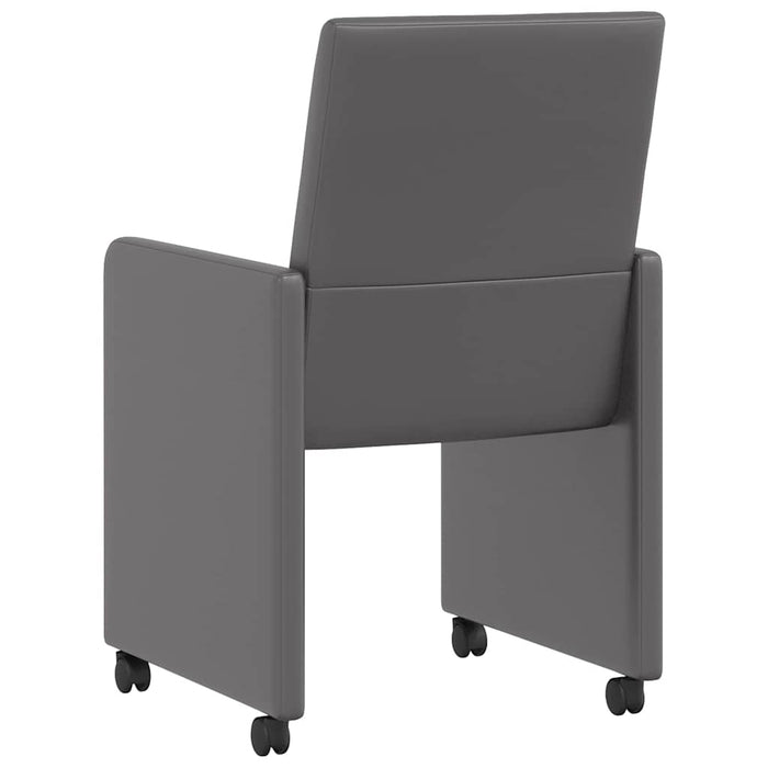 Scaune de dining cu roți cu roți 2 pcs Gri 57 x 66 x 94 cm - WALTI WALTI