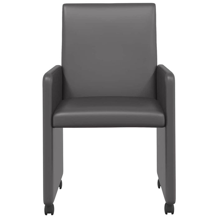 Scaune de dining cu roți cu roți 2 pcs Gri 57 x 66 x 94 cm - WALTI WALTI