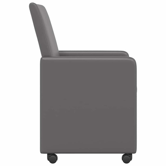 Scaune de dining cu roți cu roți 2 pcs Gri 57 x 66 x 94 cm - WALTI WALTI