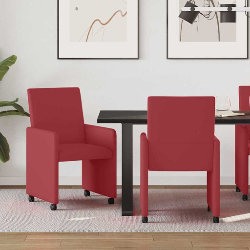 Scaune de dining cu roți cu roți 2 pcs bordo 57 x 66 x 94 cm - WALTI WALTI