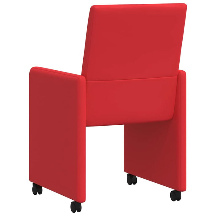 Scaune de dining cu roți cu roți 2 pcs Roșu 57 x 66 x 94 cm - WALTI WALTI