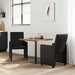 Scaune de dining cu roți cu roți 2 pcs Negru 57 x 66 x 94 cm - WALTI WALTI