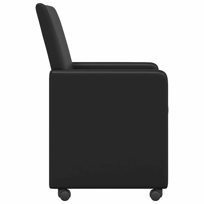 Scaune de dining cu roți cu roți 2 pcs Negru 57 x 66 x 94 cm - WALTI WALTI