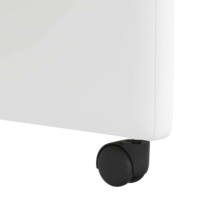 Scaune de dining cu roți cu roți 2 pcs Alb 57 x 66 x 94 cm - WALTI WALTI