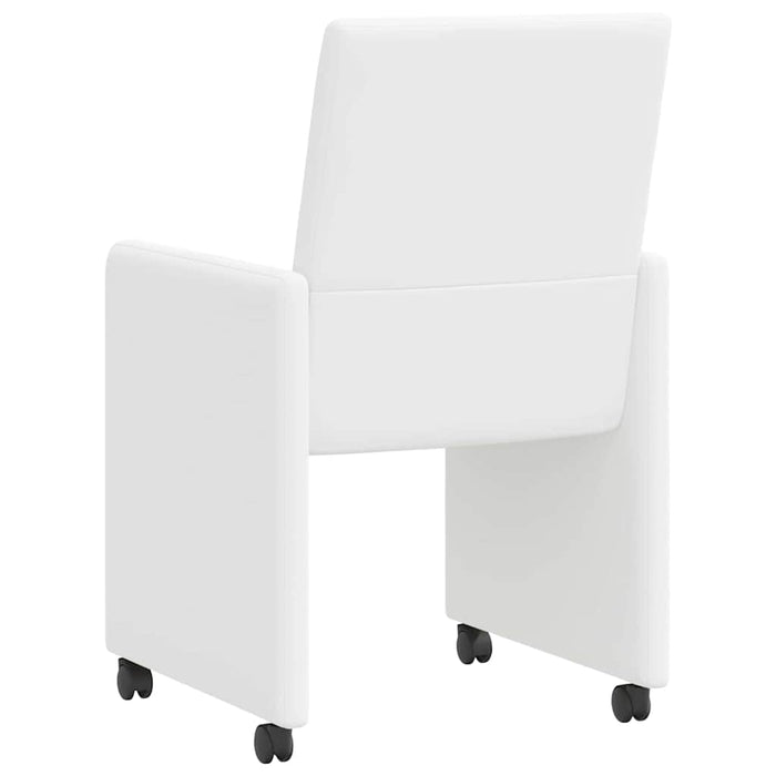 Scaune de dining cu roți cu roți 2 pcs Alb 57 x 66 x 94 cm - WALTI WALTI