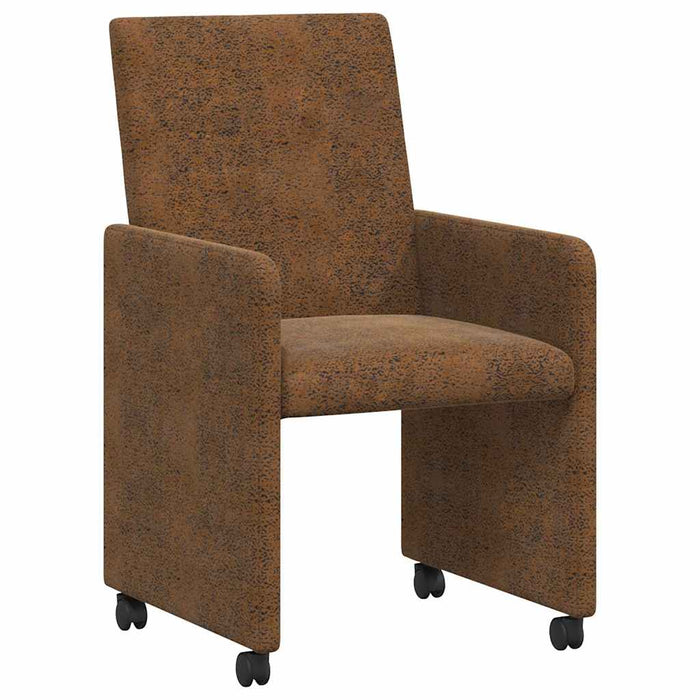 Scaune de dining cu roți cu roți 2 pcs Maro 57 x 66 x 94 cm - WALTI WALTI