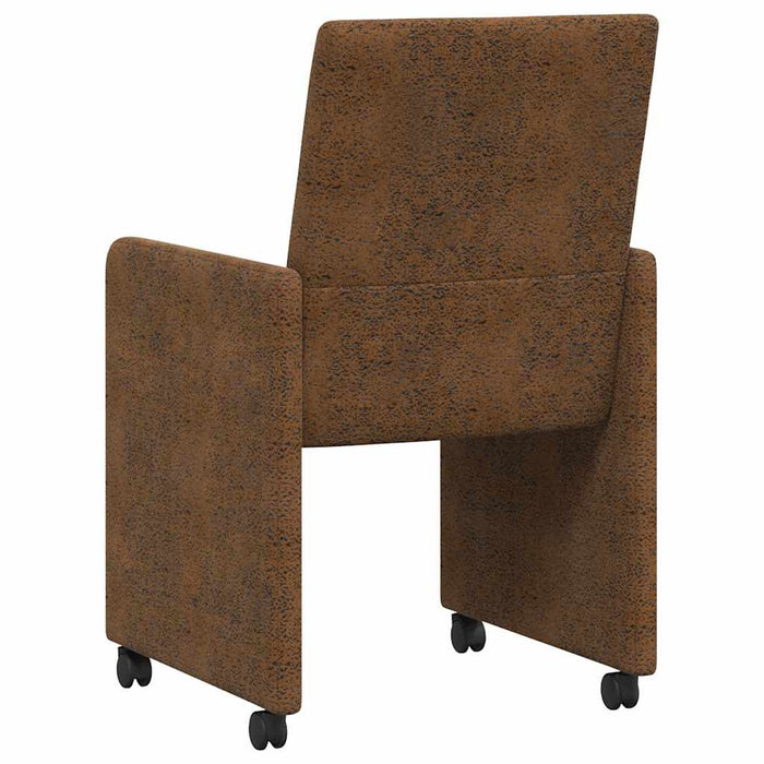 Scaune de dining cu roți cu roți 2 pcs Maro 57 x 66 x 94 cm - WALTI WALTI