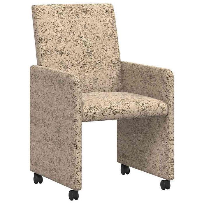 Scaune de dining cu roți 2 pcs Gri deschis 57 x 66 x 94 cm - WALTI WALTI