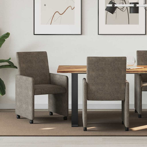 Scaune de dining cu roți 2 pcs Gri închis 57 x 66 x 94 cm - WALTI WALTI