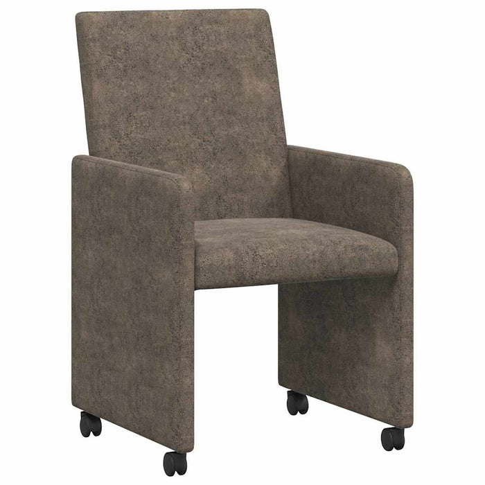 Scaune de dining cu roți 2 pcs Gri închis 57 x 66 x 94 cm - WALTI WALTI