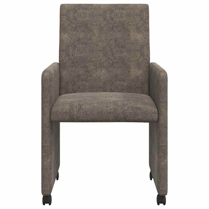 Scaune de dining cu roți 2 pcs Gri închis 57 x 66 x 94 cm - WALTI WALTI
