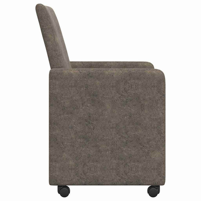 Scaune de dining cu roți 2 pcs Gri închis 57 x 66 x 94 cm - WALTI WALTI