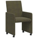 Scaune de dining cu roți 2 pcs Verde militar 57 x 66 x 94 cm - WALTI WALTI