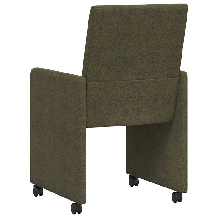 Scaune de dining cu roți 2 pcs Verde militar 57 x 66 x 94 cm - WALTI WALTI