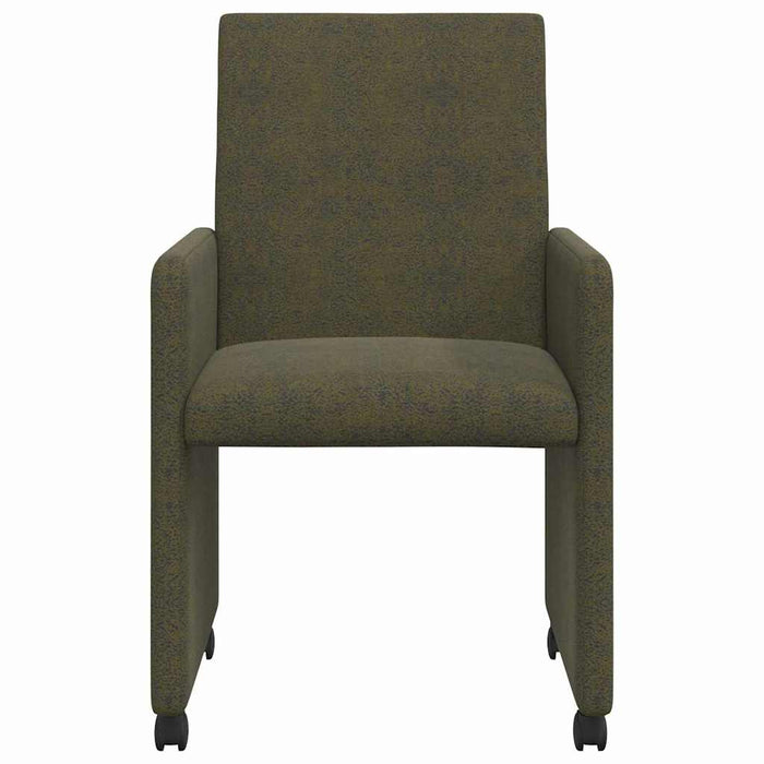 Scaune de dining cu roți 2 pcs Verde militar 57 x 66 x 94 cm - WALTI WALTI