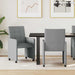 Scaune de dining cu roți 2 pcs Gri deschis 58 x 65 x 94 cm - WALTI WALTI