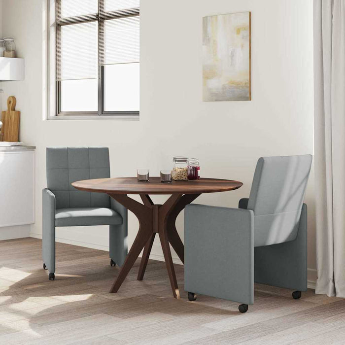 Scaune de dining cu roți 2 pcs Gri deschis 58 x 65 x 94 cm - WALTI WALTI