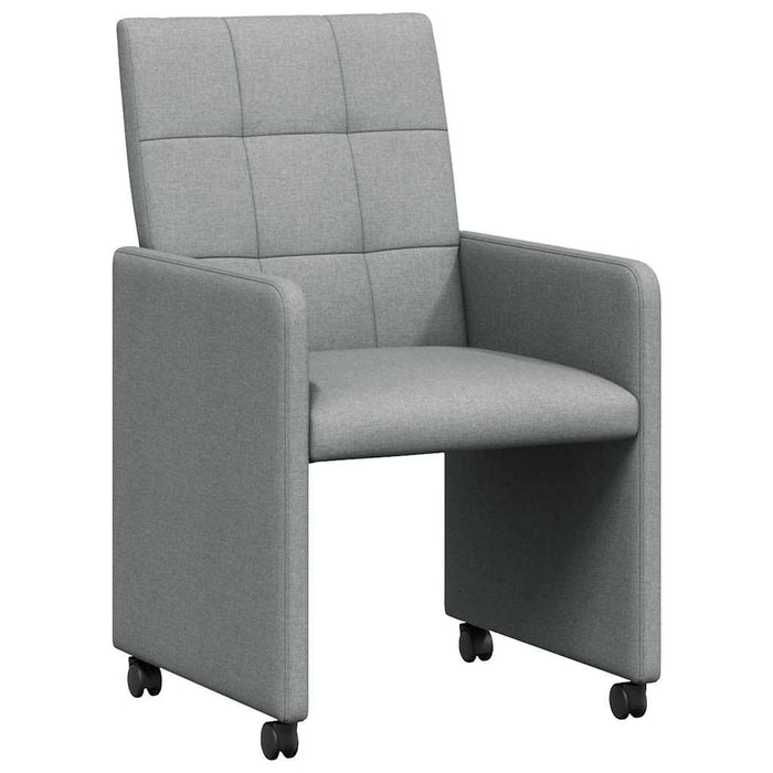 Scaune de dining cu roți 2 pcs Gri deschis 58 x 65 x 94 cm - WALTI WALTI