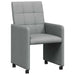 Scaune de dining cu roți 2 pcs Gri deschis 58 x 65 x 94 cm - WALTI WALTI