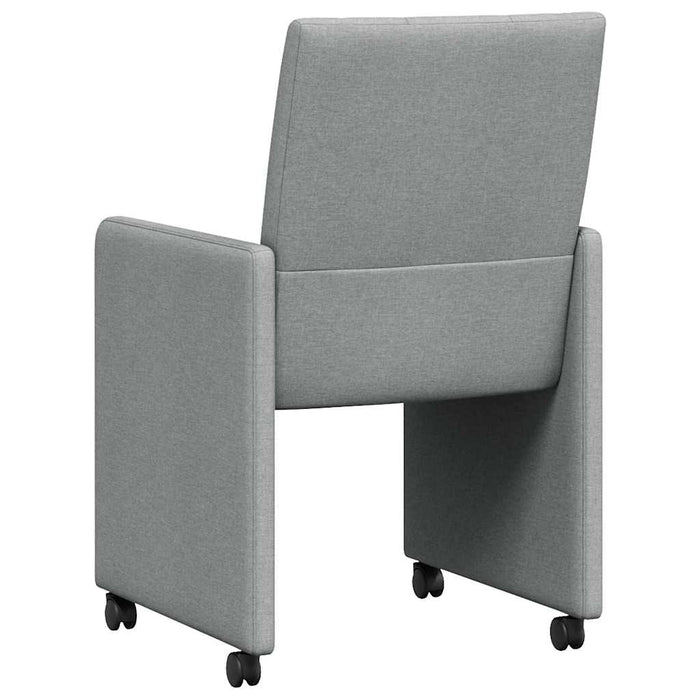 Scaune de dining cu roți 2 pcs Gri deschis 58 x 65 x 94 cm - WALTI WALTI