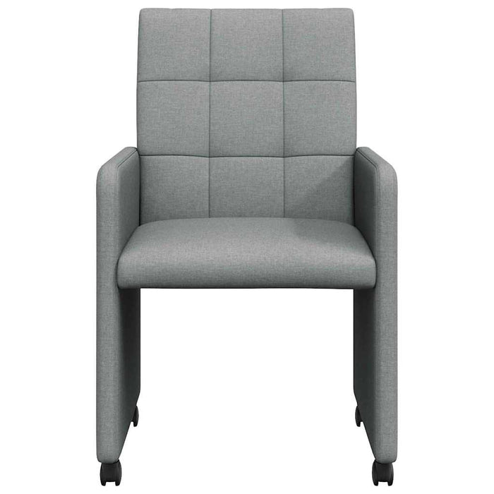 Scaune de dining cu roți 2 pcs Gri deschis 58 x 65 x 94 cm - WALTI WALTI