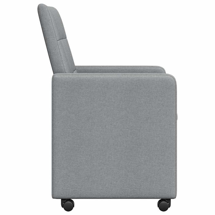Scaune de dining cu roți 2 pcs Gri deschis 58 x 65 x 94 cm - WALTI WALTI