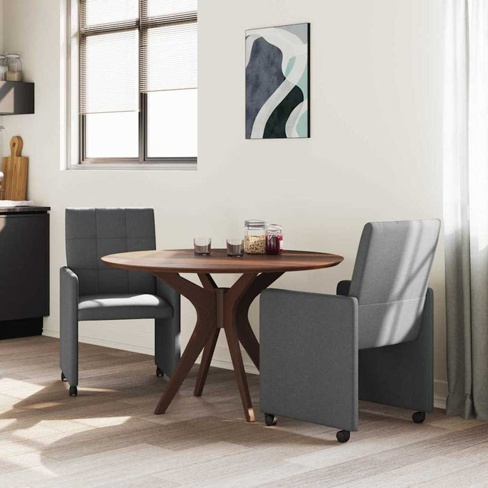 Scaune de dining cu roți 2 pcs Gri închis 58 x 65 x 94 cm - WALTI WALTI
