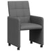 Scaune de dining cu roți 2 pcs Gri închis 58 x 65 x 94 cm - WALTI WALTI