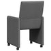 Scaune de dining cu roți 2 pcs Gri închis 58 x 65 x 94 cm - WALTI WALTI
