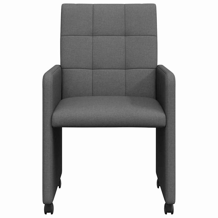 Scaune de dining cu roți 2 pcs Gri închis 58 x 65 x 94 cm - WALTI WALTI