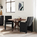 Scaune de dining cu roți 2 pcs Negru 58 x 65 x 94 cm țesătură - WALTI WALTI