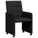 Scaune de dining cu roți 2 pcs Negru 58 x 65 x 94 cm țesătură - WALTI WALTI