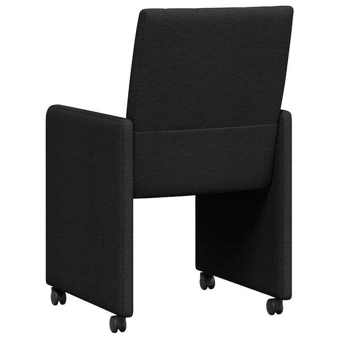 Scaune de dining cu roți 2 pcs Negru 58 x 65 x 94 cm țesătură - WALTI WALTI